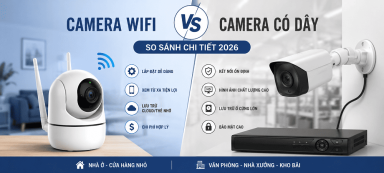 camera wifi và camera có dây