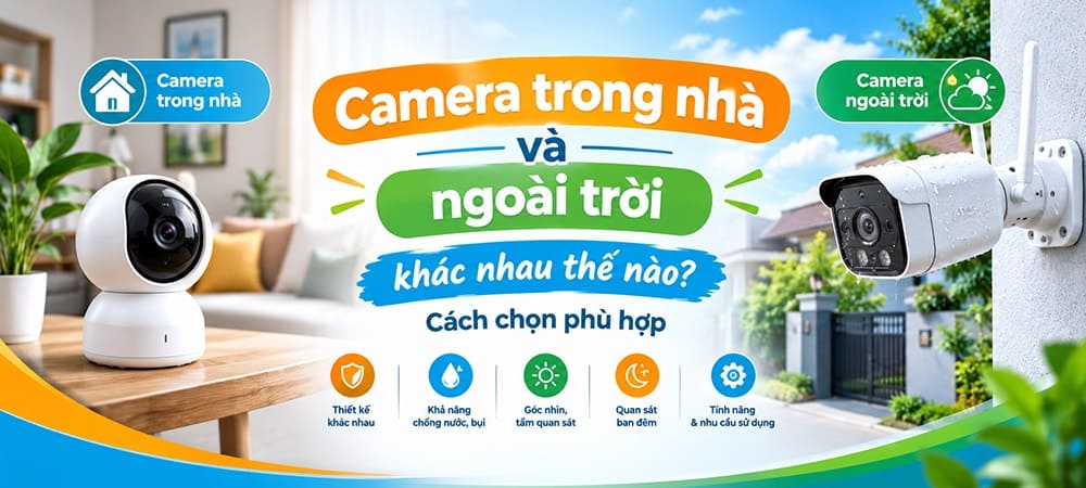 Camera Đà Nẵng - Lắp Đặt Camera Trọn Gói 7 Camera trong nhà và ngoài trời khác nhau thế nào