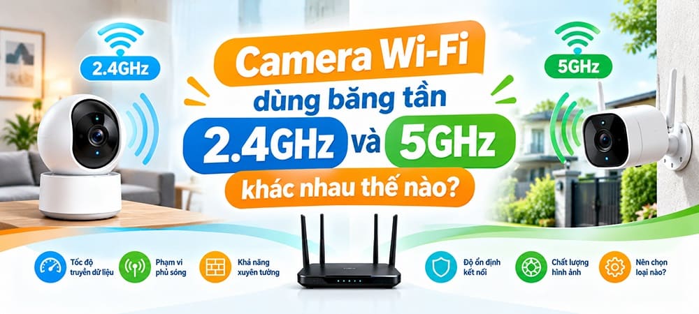 Camera Đà Nẵng - Lắp đặt camera trọn gói 6 So sanh Camera Wi-Fi 2.4GHz va 5GHz