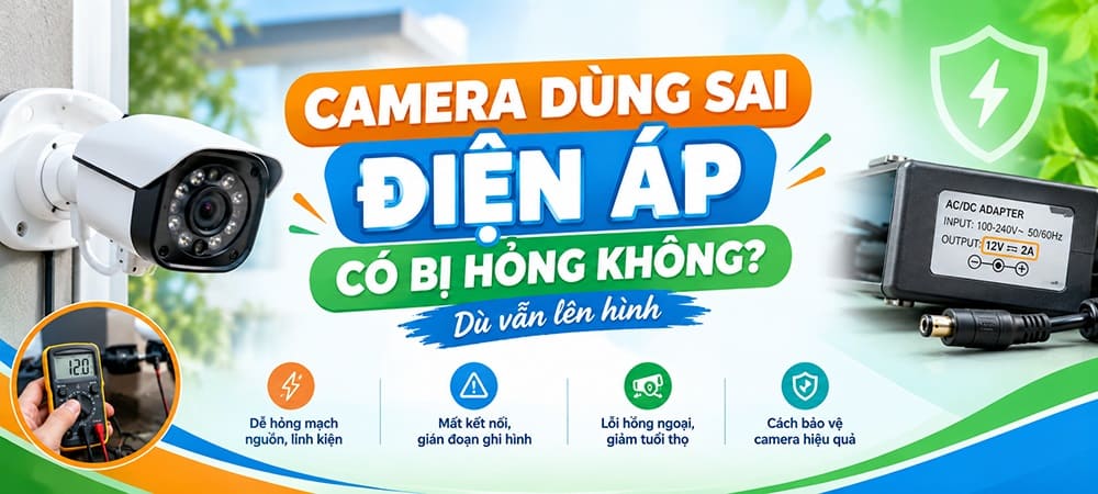 Camera Đà Nẵng - Lắp đặt camera trọn gói 5 camera dung sai dien ap