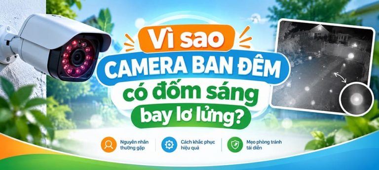 Vì sao camera ban đêm có đốm sáng bay lơ lửng? 7 vi sao camera ban dem co dom sang