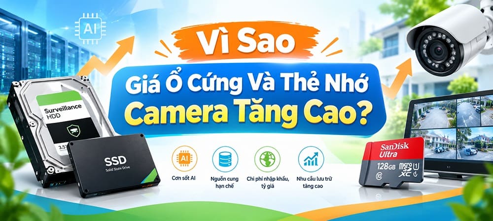 Vì sao giá ổ cứng và thẻ nhớ camera tăng cao?